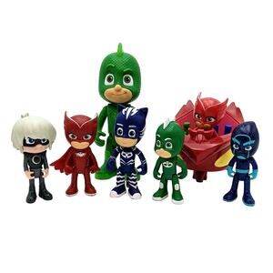PJ Masks Lot of 7 Kids Action Figures & Owl Glider - Loose Frog Box Just Play